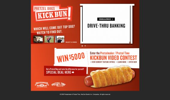 The Pretzel Dogs Kick Bun Video Challenge