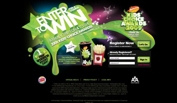 Burger King KCA Trip-A-Day Giveaway Game