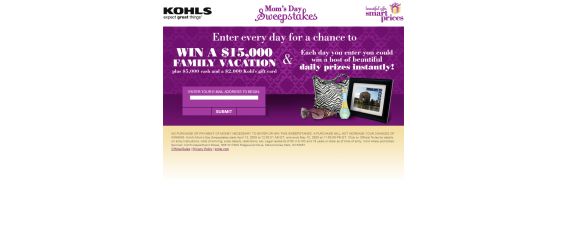 Kohl’s Mothers Day Sweepstakes Kohl’s Mothers Day Sweepstakes