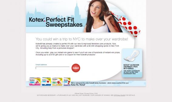 Kotex Perfect Fit Sweepstakes