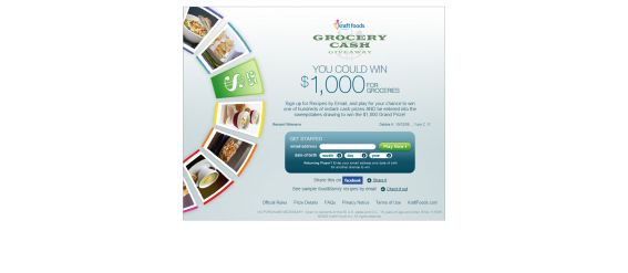 Kraft Grocery Cash Giveaway