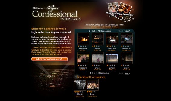 Las Vegas Confessional Sweepstakes Las Vegas Confessional Sweepstakes