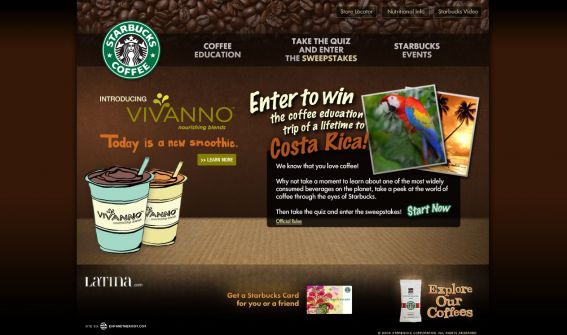 Starbucks Coffee Cultura Trip of a Lifetime Sweepstakes
