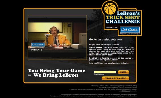 LeBron’s Trick Shot Challenge