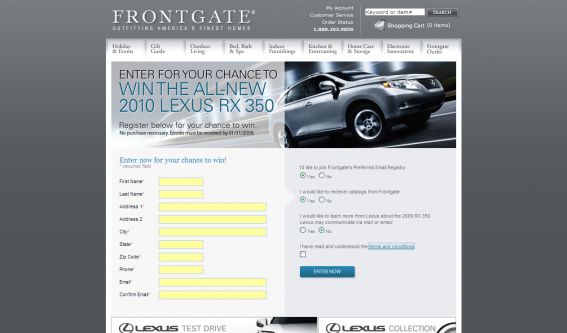 Frontgate Ultimate Gift Sweepstakes