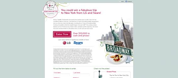 LG Taste of Something Better Sweepstakes