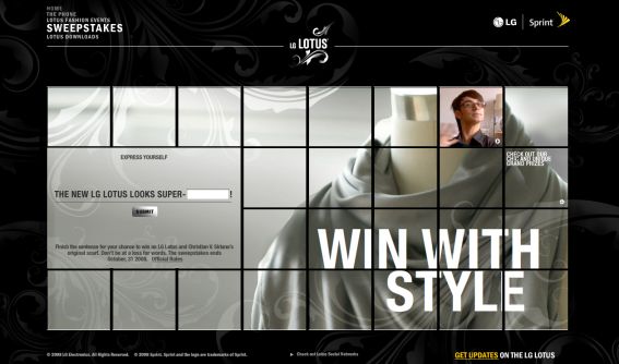 LG Lotus & Christian V. Siriano Sweepstakes LG Lotus & Christian V. Siriano Sweepstakes