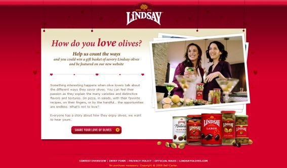 Lindsay’s For the Love of Olives Contest