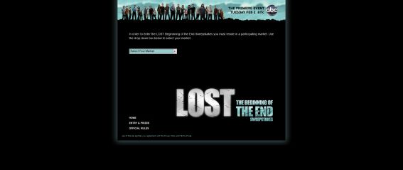 LOST The Beginning of the End Sweepstakes