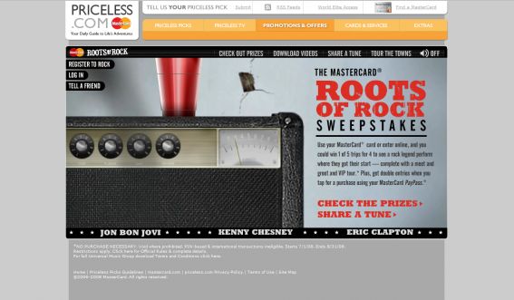 The Mastercard Roots of Rock Sweepstakes