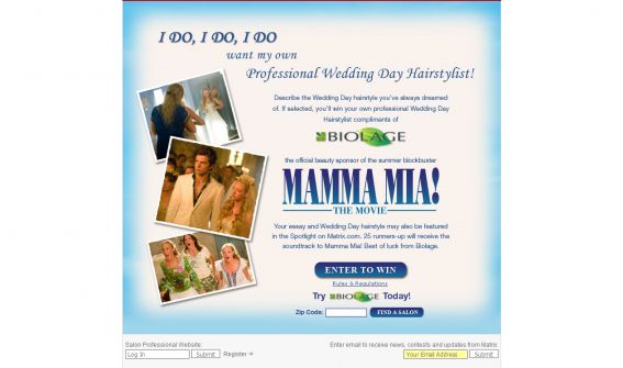 Biolage Mamma Mia Movie Premiere Contest Biolage Mamma Mia Movie Premiere Contest