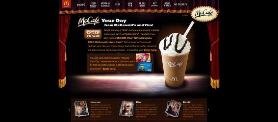 McCafe Your Day from McDonald’s and Visa Contest and Sweepstakes McCafe Your Day from McDonald’s and Visa Contest and Sweepstakes