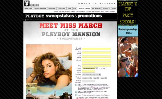 Meet Miss March Sweepstakes