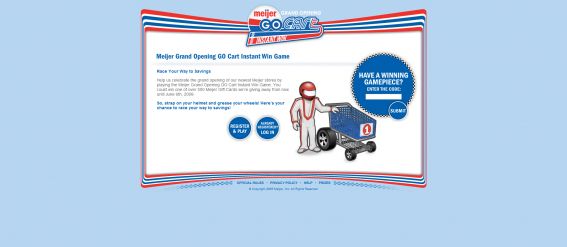Meijer Grand Opening GO Cart Instant Win