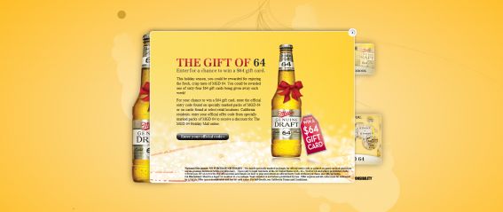 Miller Genuine Draft 64 Holiday 64 Game