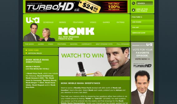 The Monk Mobile Watch to Win Sweepstakes