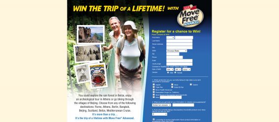 Schiff Trip of a Lifetime with Move Free Advanced Sweepstakes