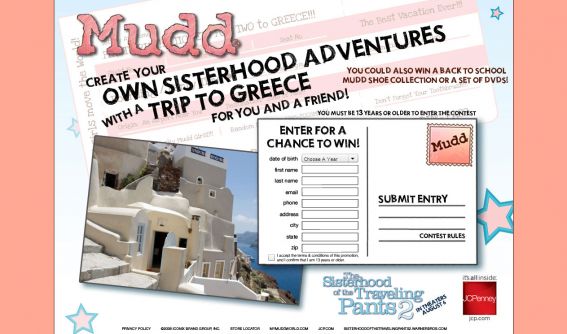 The Mudd Sisterhood of the Traveling Pants 2 Sweepstakes The Mudd Sisterhood of the Traveling Pants 2 Sweepstakes