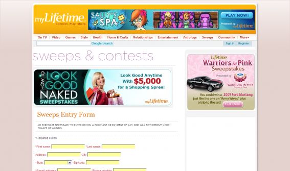 Lifetime’s How To Look Good Naked Sweepstakes Promotion