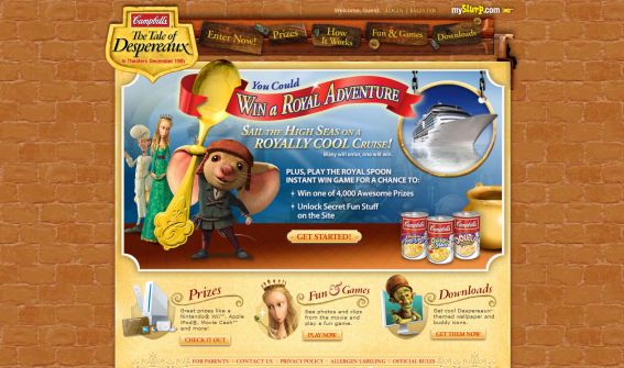 Campbell’s Royal Adventure Sweepstakes & Royal Spoon Instant Win Game