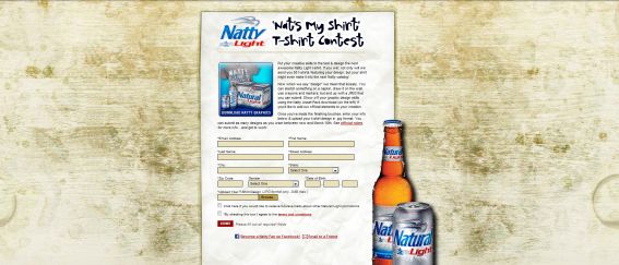Natty Light NAT’s My Shirt Online T-Shirt Design Contest
