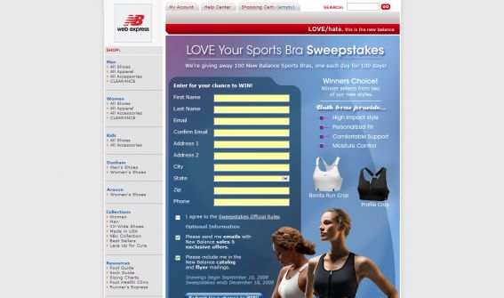 Love Your Sports Bra Sweepstakes