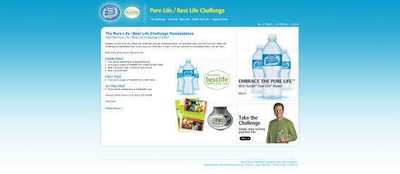 Pure Life Best Life Challenge Sweepstakes