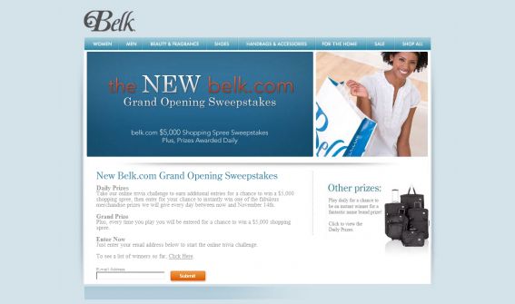 New Belk.com Grand Opening Sweepstakes New Belk.com Grand Opening Sweepstakes
