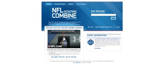 NFL Scouting Combine Sweepstakes