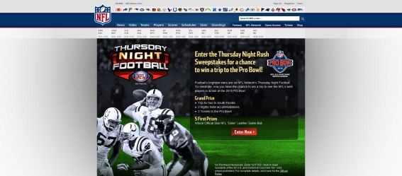 NFL Network’s Thursday Night Rush Sweepstakes