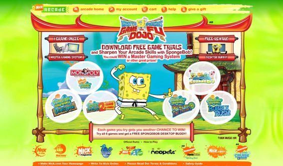 Master SpongeBob’s Game-Fu Dojo Sweepstakes