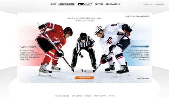 Nike Bauer Face-Off Sweepstakes