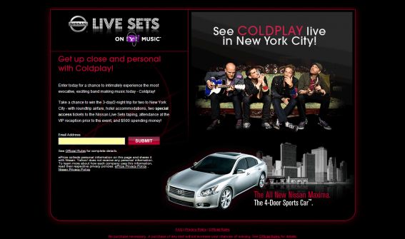Nissan Live Sets on Yahoo! Music: Coldplay in NYC Nissan Live Sets on Yahoo! Music: Coldplay in NYC