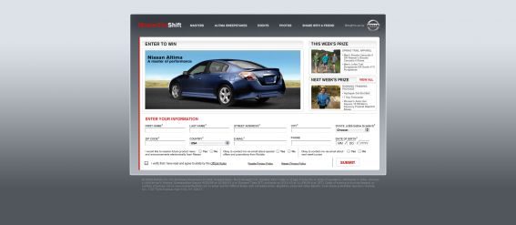 Nissan Master the Shift Sweepstakes
