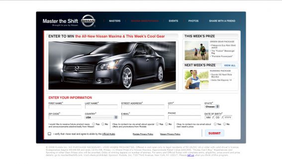 The Nissan 2008 Master the Shift Sweepstakes The Nissan 2008 Master the Shift Sweepstakes