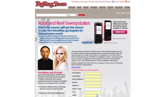 Nokia Rock and Reel Sweepstakes Nokia Rock and Reel Sweepstakes