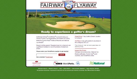 Northwest Airlines Fairway Flyaway ‘08