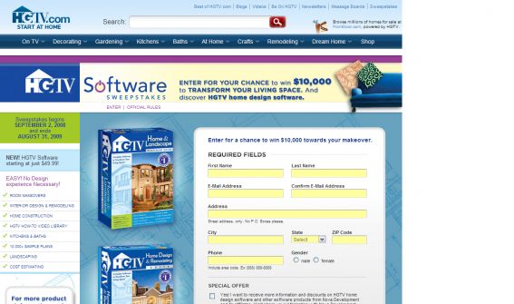 HGTV Software Sweepstakes