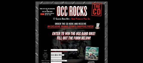 OCC Rocks Motorcycle Giveaway Sweepstakes