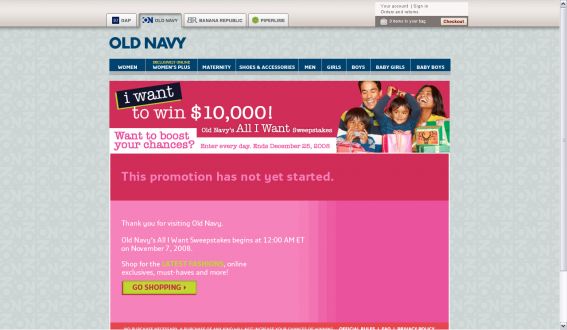 Old Navy’s All I Want Sweepstakes