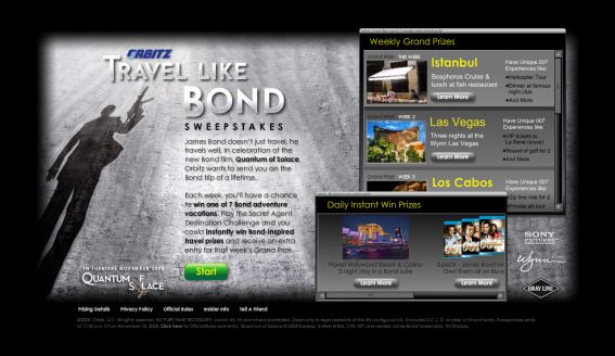 Orbitz Travel Like Bond Sweepstakes