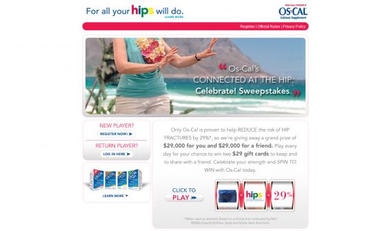 The OsCal Connected at the Hip Sweepstakes
