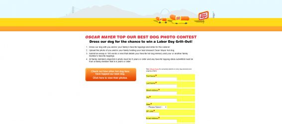 Oscar Mayer Top Our Best Dog Photo Contest Oscar Mayer Top Our Best Dog Photo Contest