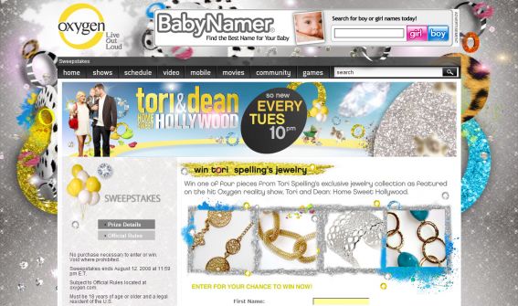 The Win Tori Spelling’s Jewelry Sweepstakes