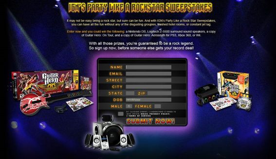 The Party Like a Rockstar Sweepstakes