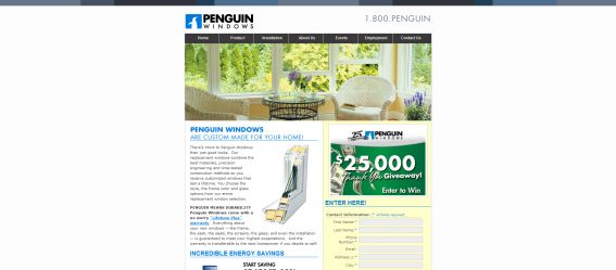 Penguin Windows Summer Home Improvement Sweepstakes