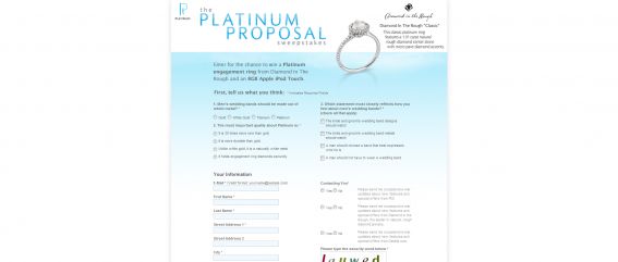 Propose with Platinum Sweepstakes