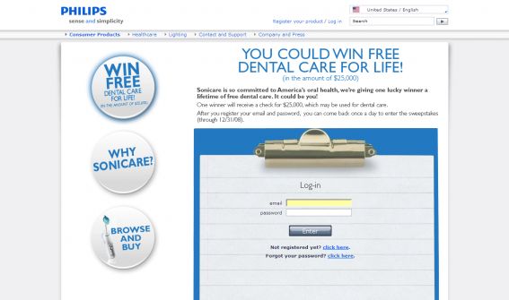 Free Dental Care For Life Sweepstakes