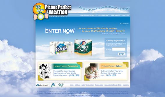 Angel Soft & Sparkle Picture Perfect Vacation Sweepstakes