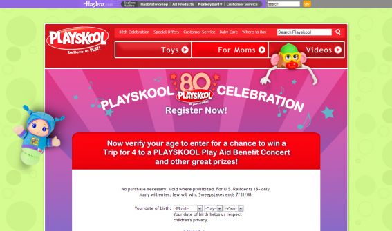 The Playskool Do You Believe In Play Sweepstakes